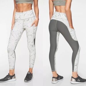 Athleta Palm All in 7/8 Tight, Silver Grey L